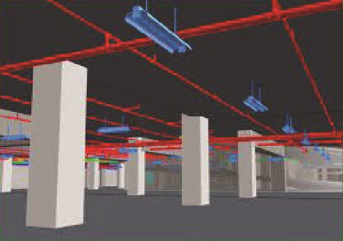 3D model of sprinkler pipework