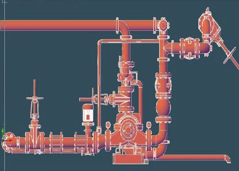 Fire pump set design drawing