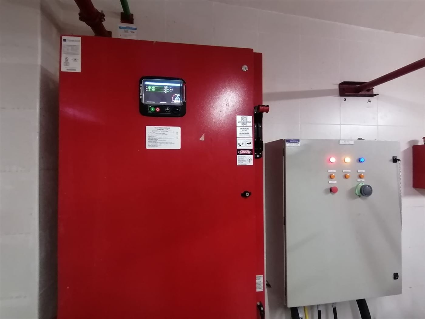 Fire pump controller maintained by Al Weqaya & Al Aman